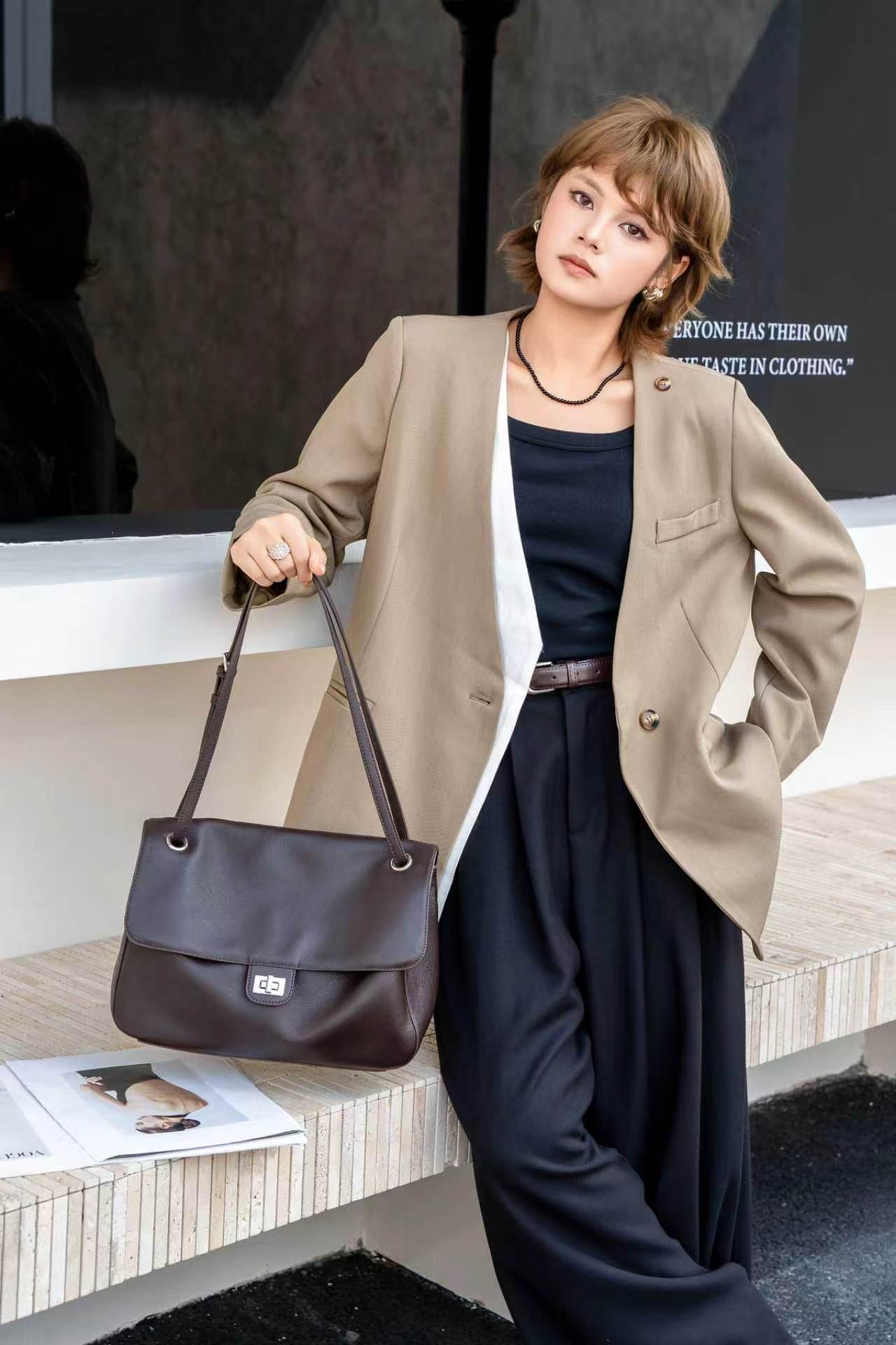 Luxury Bags Tote - Sac à main en cuir véritable